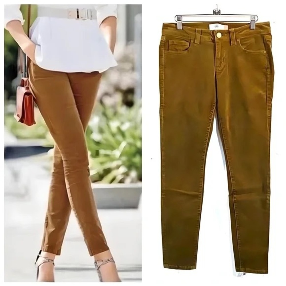 CAbi #3197 Golden Mustard Skinny Corduroy Jeans, Size 6